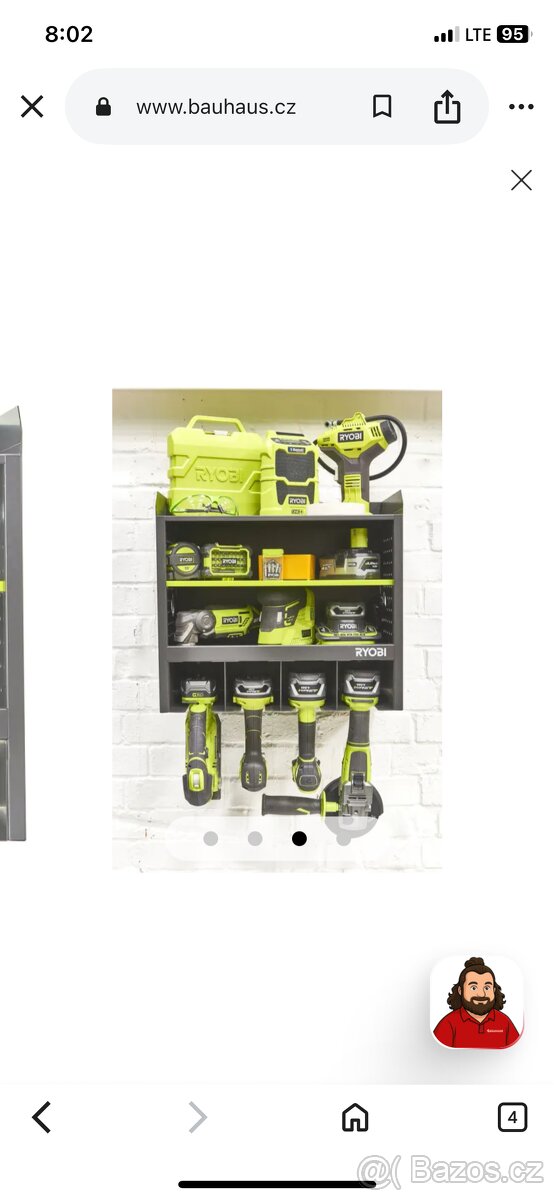 Riobi závěsná skříňka do dílny NOVÁ - 4