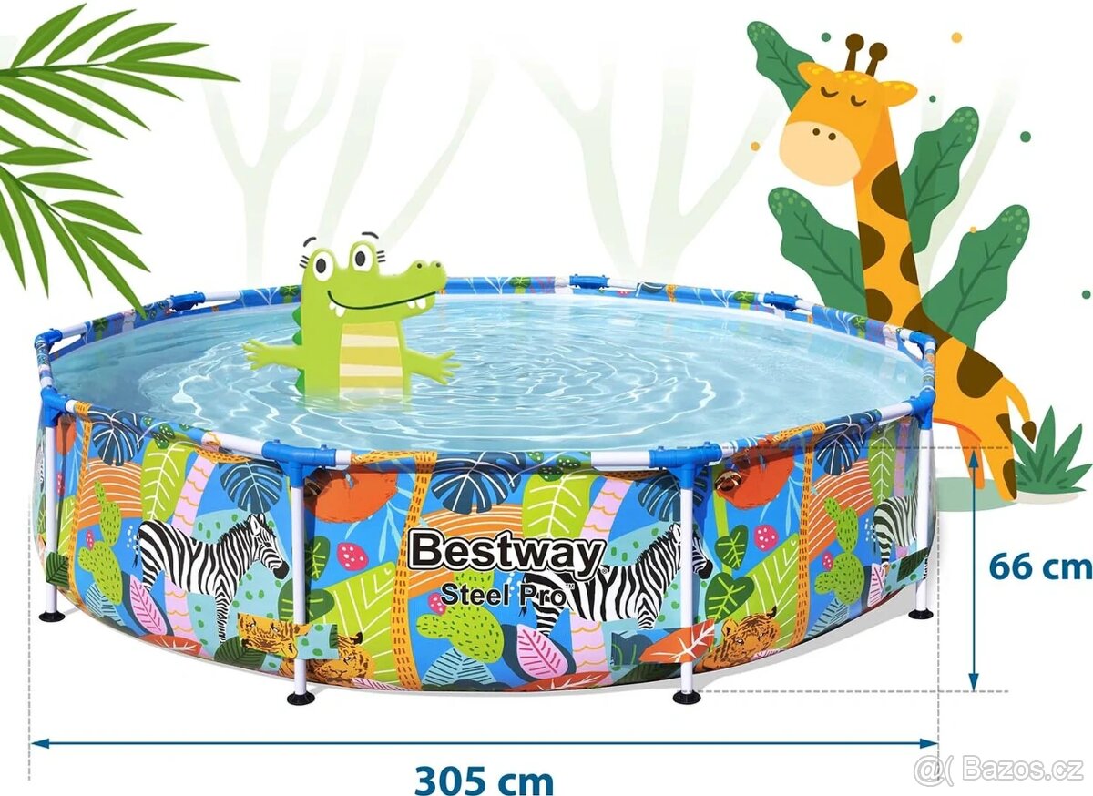 Bazén Bestway safari s konstrukcí 3,05x0,66m,filtrace - 4