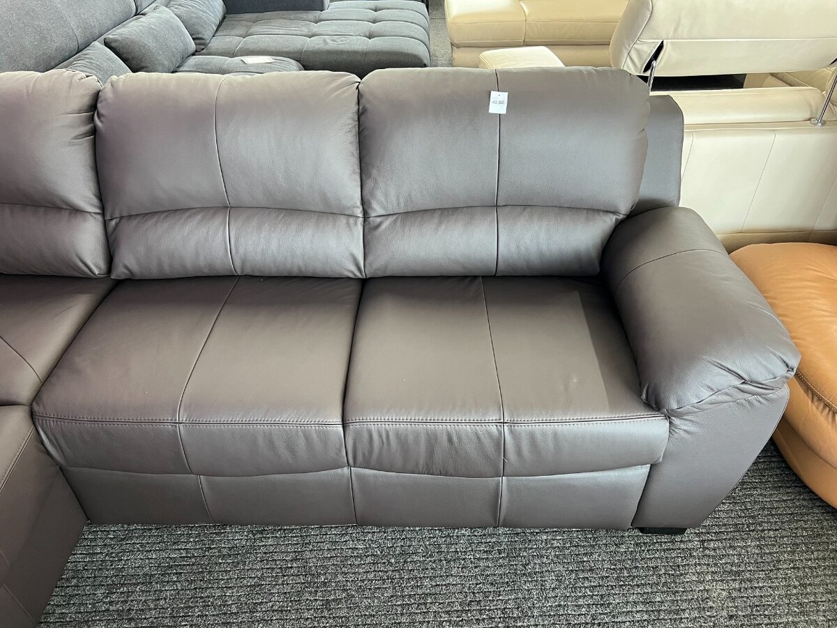 Rohová sedací souprava - kůže – nepoužitá - 4