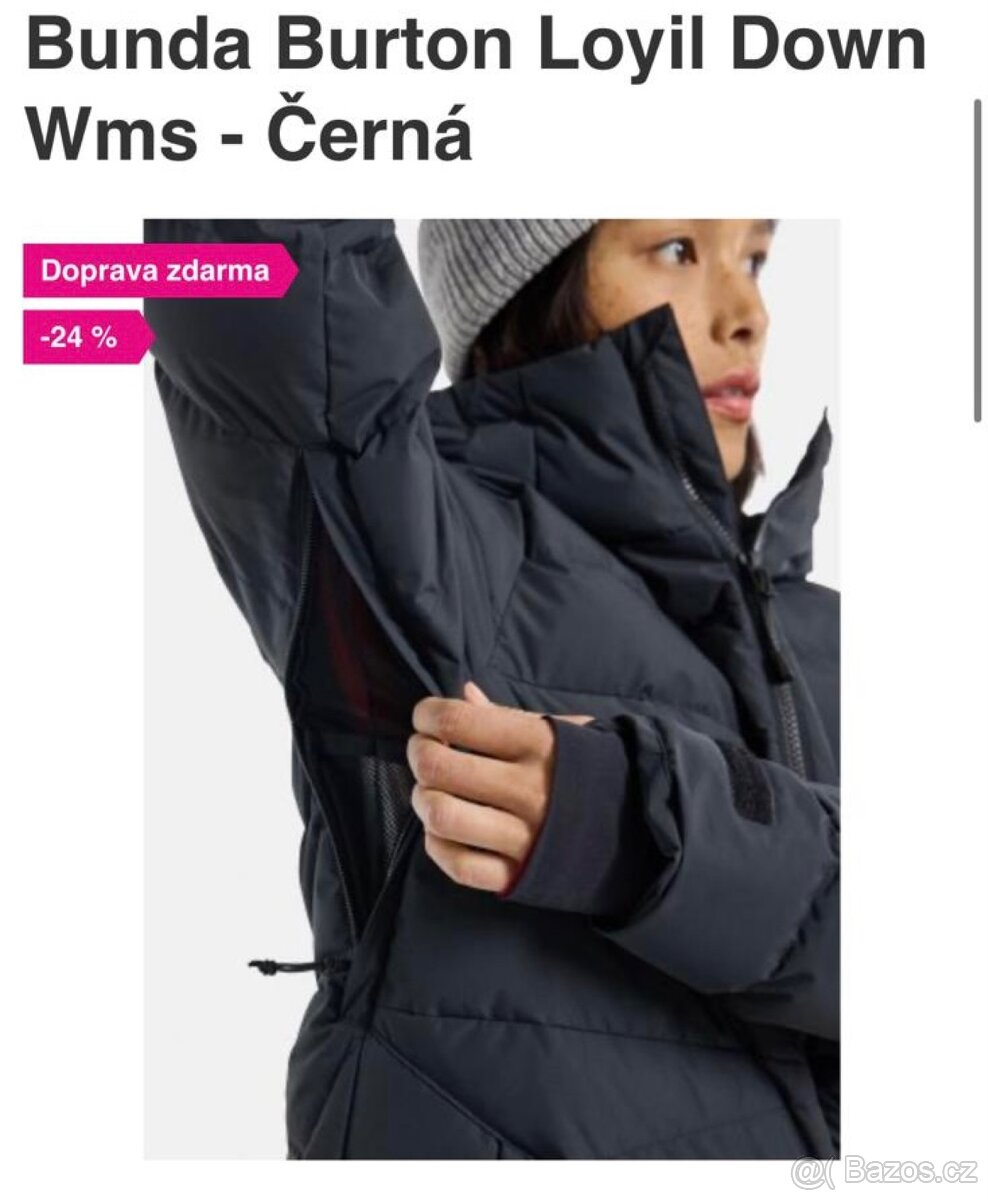 Bunda Burton Loyil Down Wms - Černá, velikost S - 4