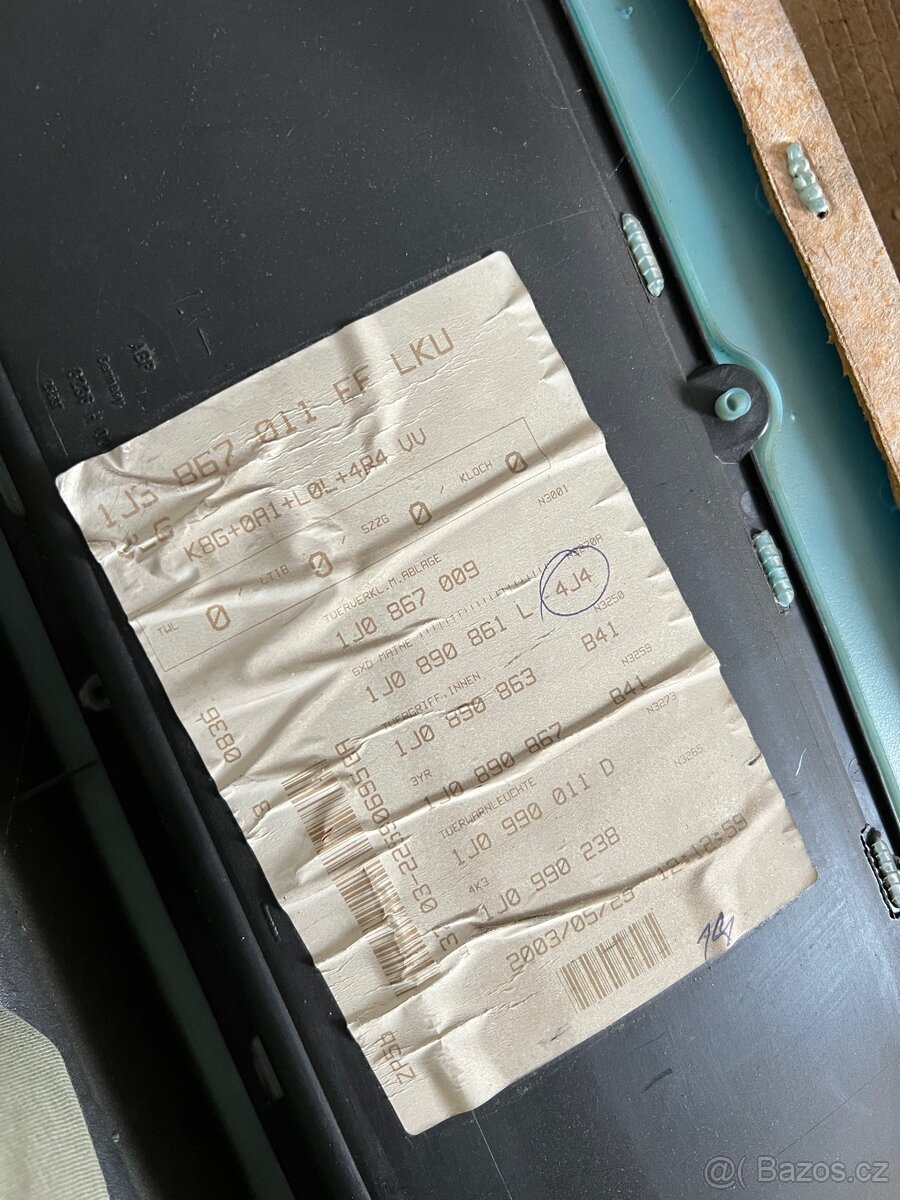 Originální kožené obloženi dveří Golf 4 - 4