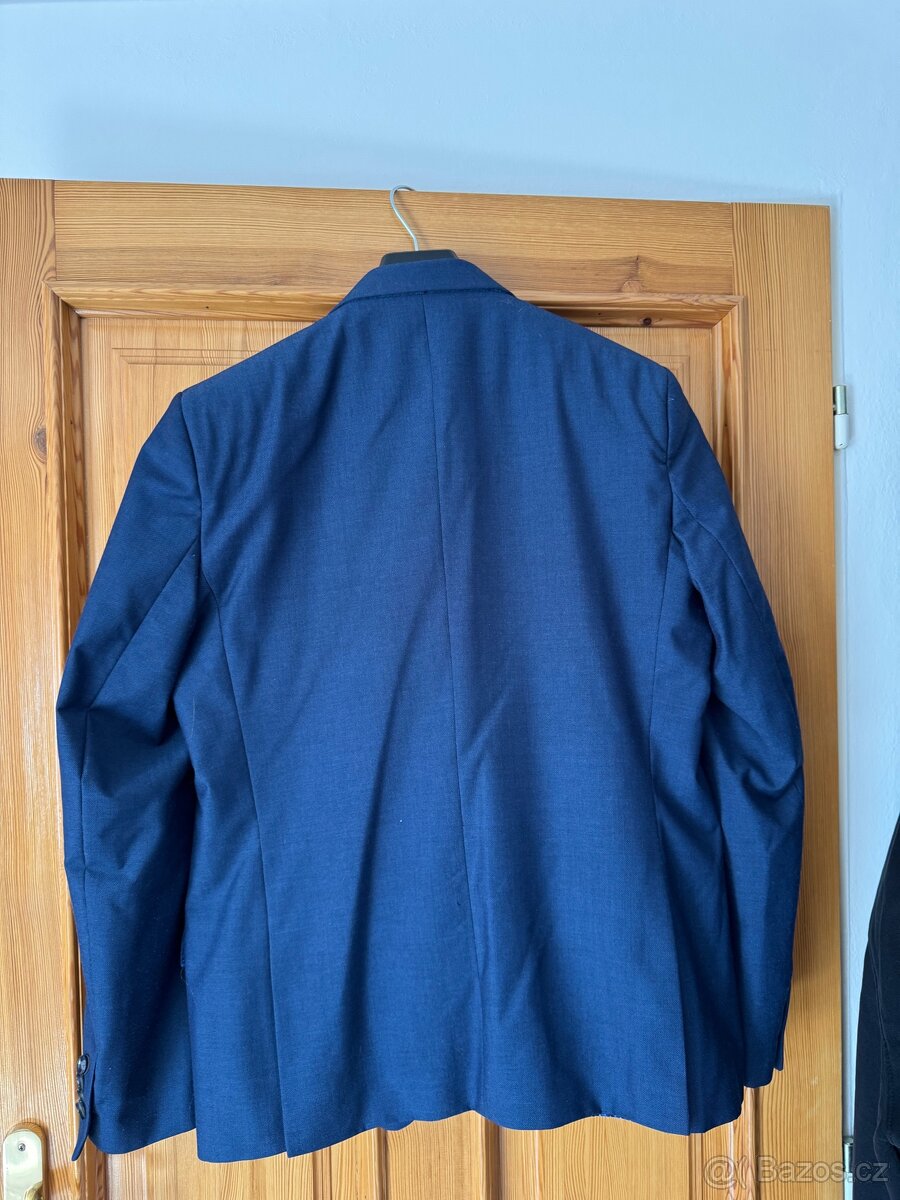 Pánský modrý oblek - 4