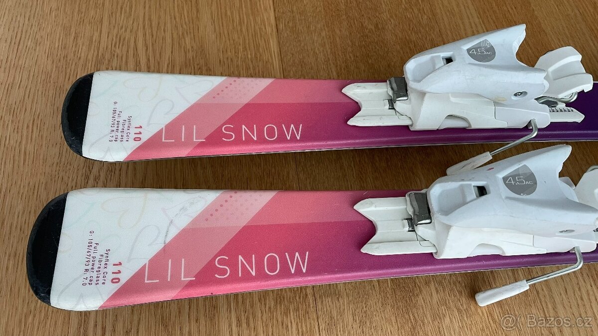 Dívčí lyže ELAN LIL SNOW 110 + EL 4.5 top stav - 4