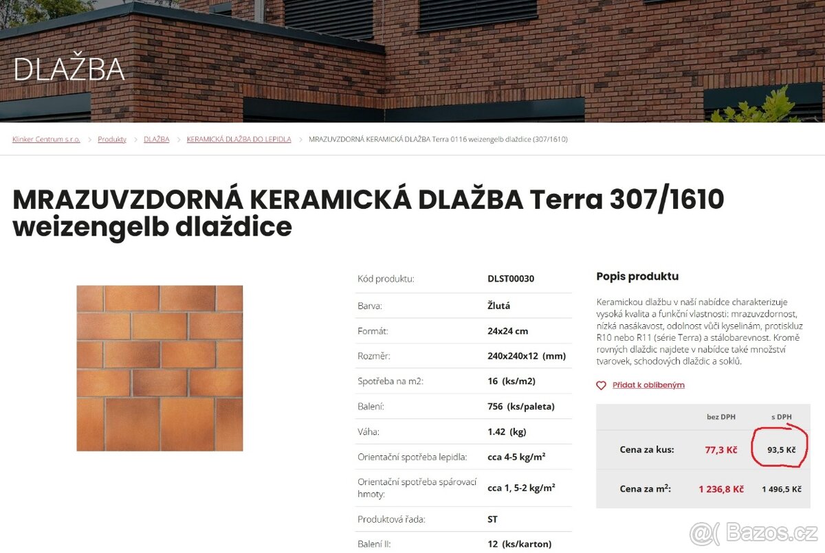 Klinker mrazuvzdorná keramická dlažba TERRA 307/1610 - 4
