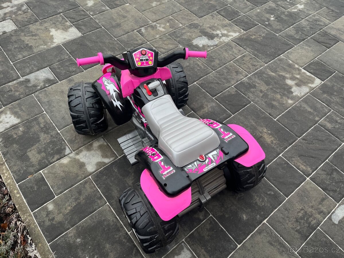 Dětská čtyřkolka Peg Perego Corral T-Rex 12V růžová - 4