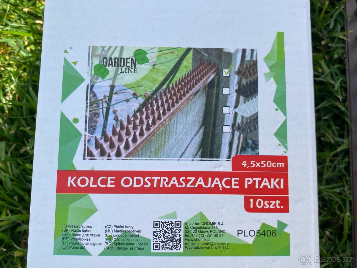 Plastové hroty pro ptáky holuby 50x4,5cm hnědá kotarbau - 4