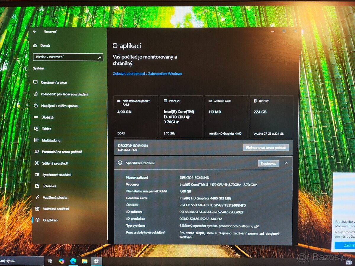Intel i3, 4GB RAM, 256GB SSD - 4