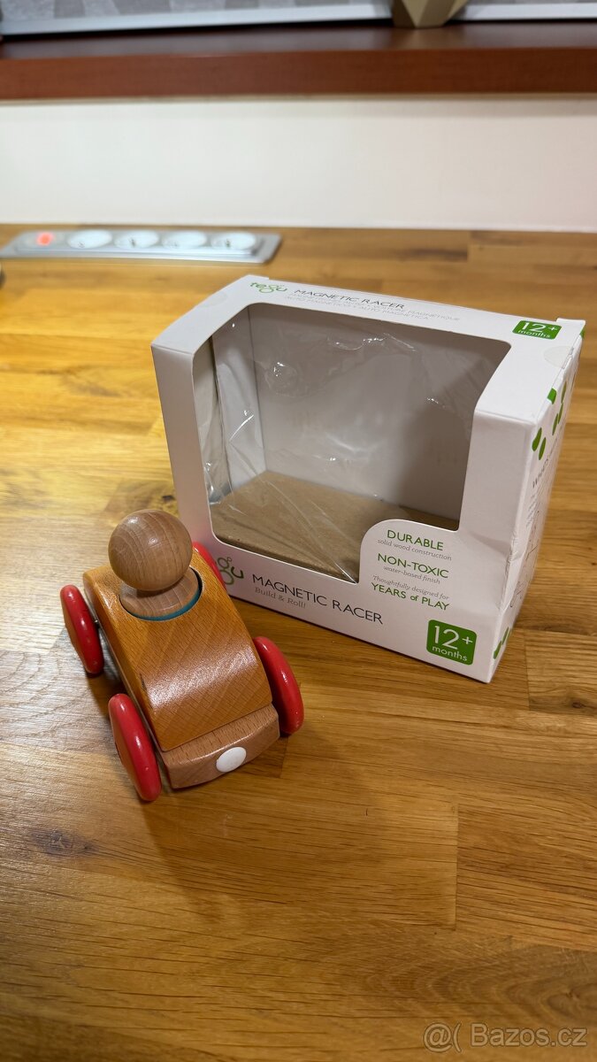 Magnetické autíčko TEGU - Orange Racer - 4