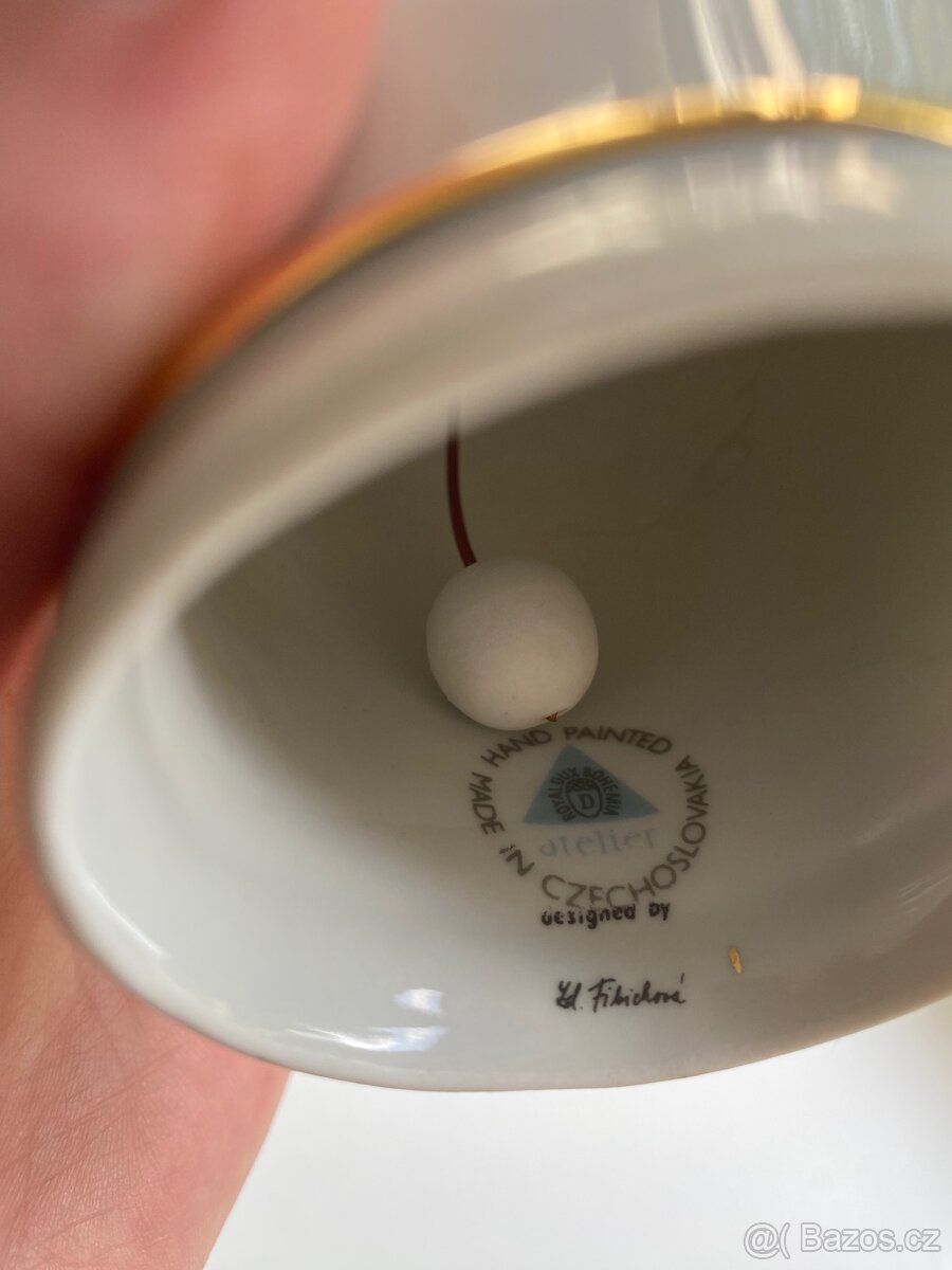 Porcelánový zvonek - Royal Dux - 4