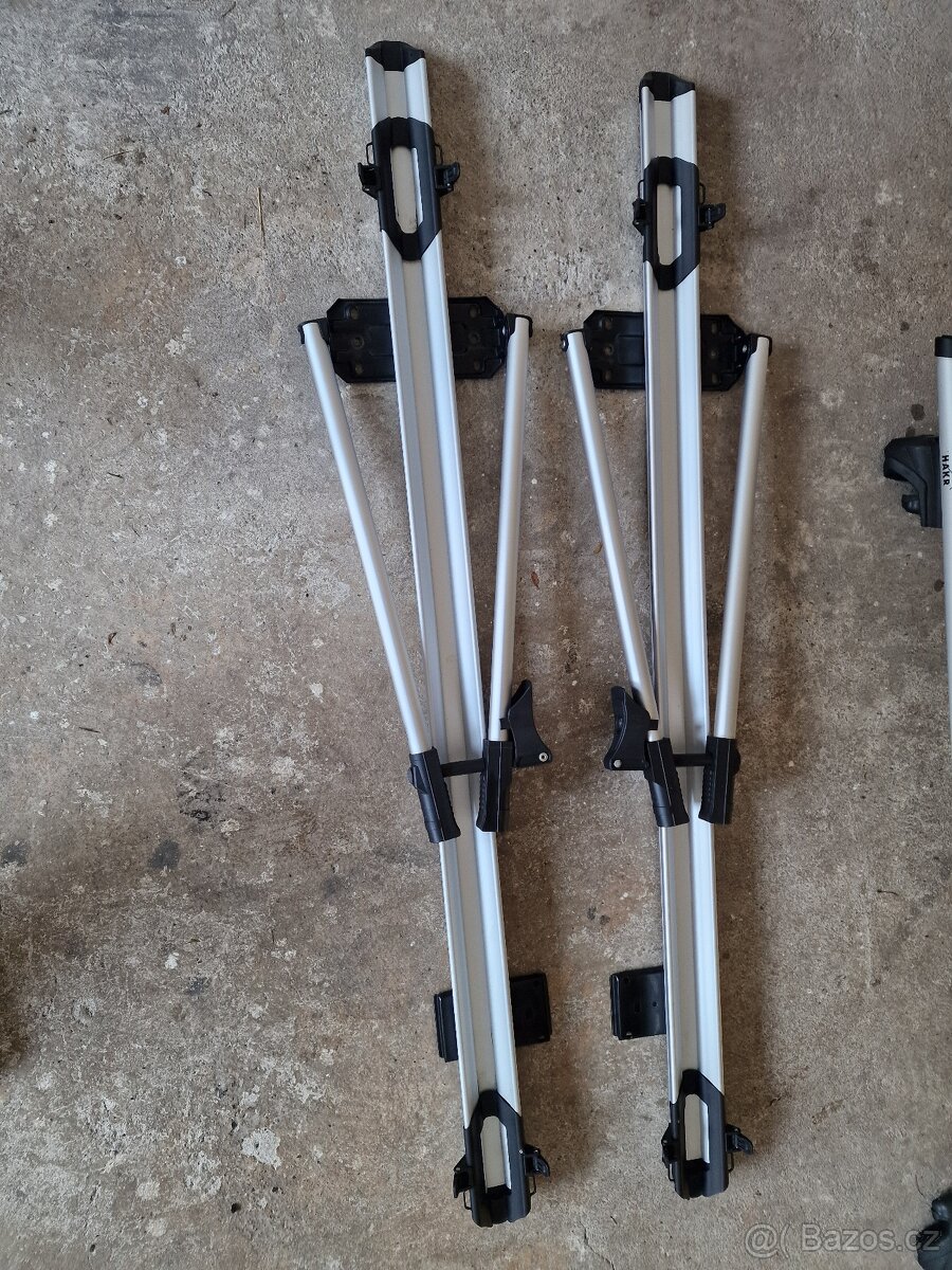 Střešní příčníky + 2× nosič kol HAKR – možnost komplet nebo - 4