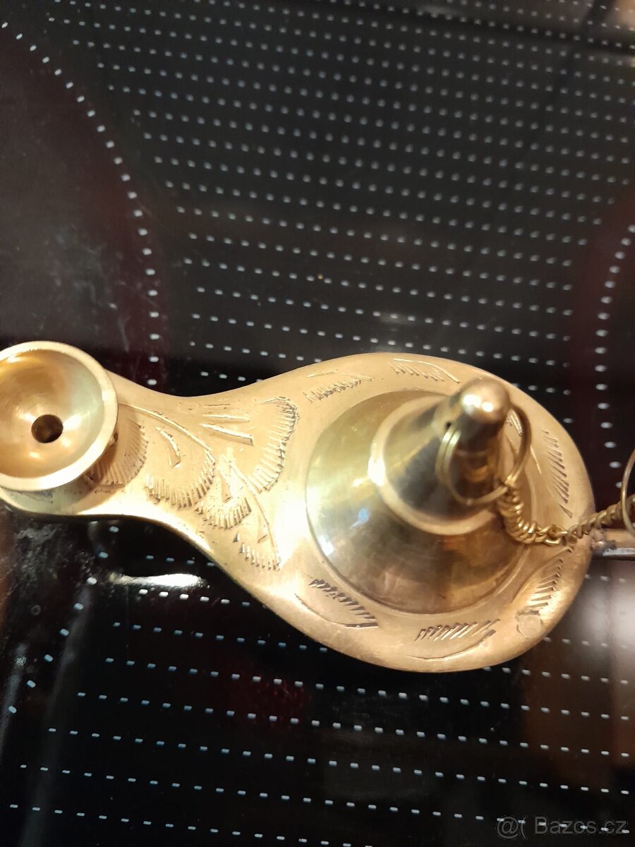 Miniatura mosazného kahanu, dekorace - 4