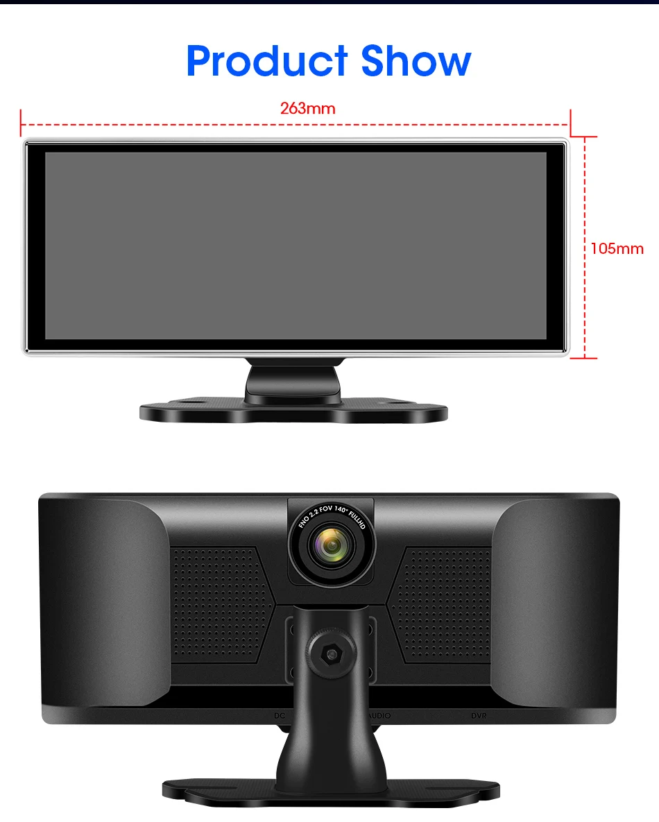 11,26" displej do auta, Android auto, Airplay, 2x kamera - 4