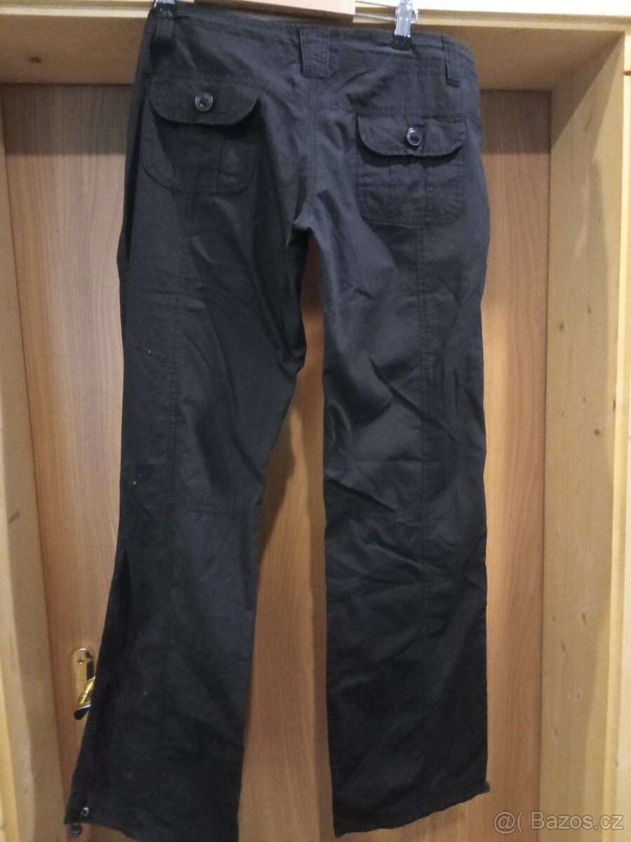 Letní dámské černé kalhoty -vel.M/L - 4