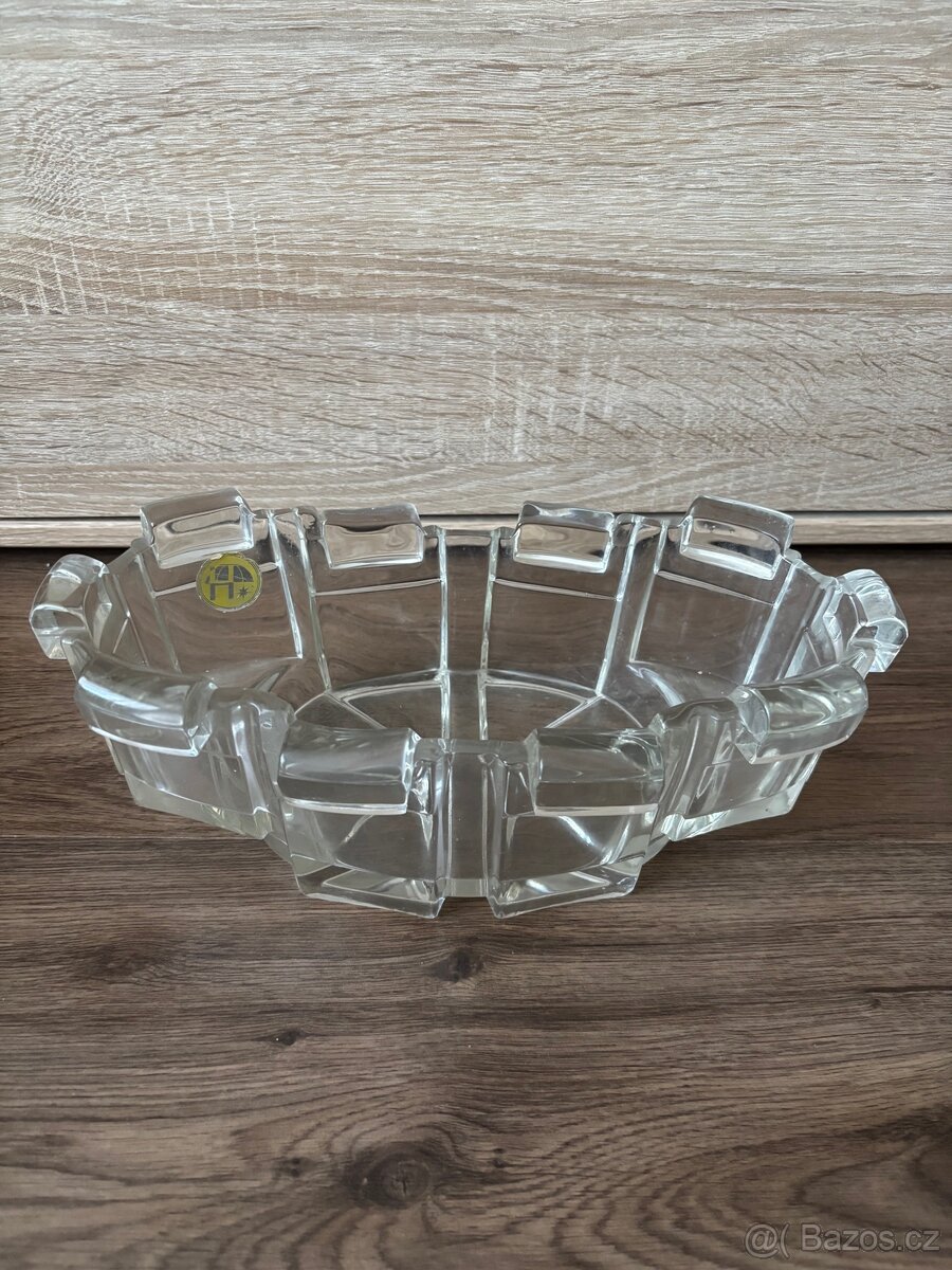 Velká skleněná mísa / dekorativní nádoba - 4