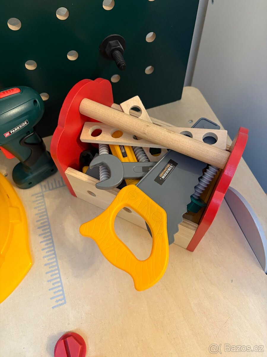 Dětský dřevěný ponk s nářadím - 4