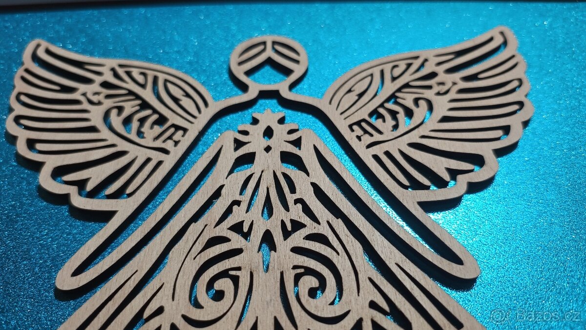 OBRAZ ANDĚLÉ S LÁSKOU 30X40 CM-MODRÁ - 4