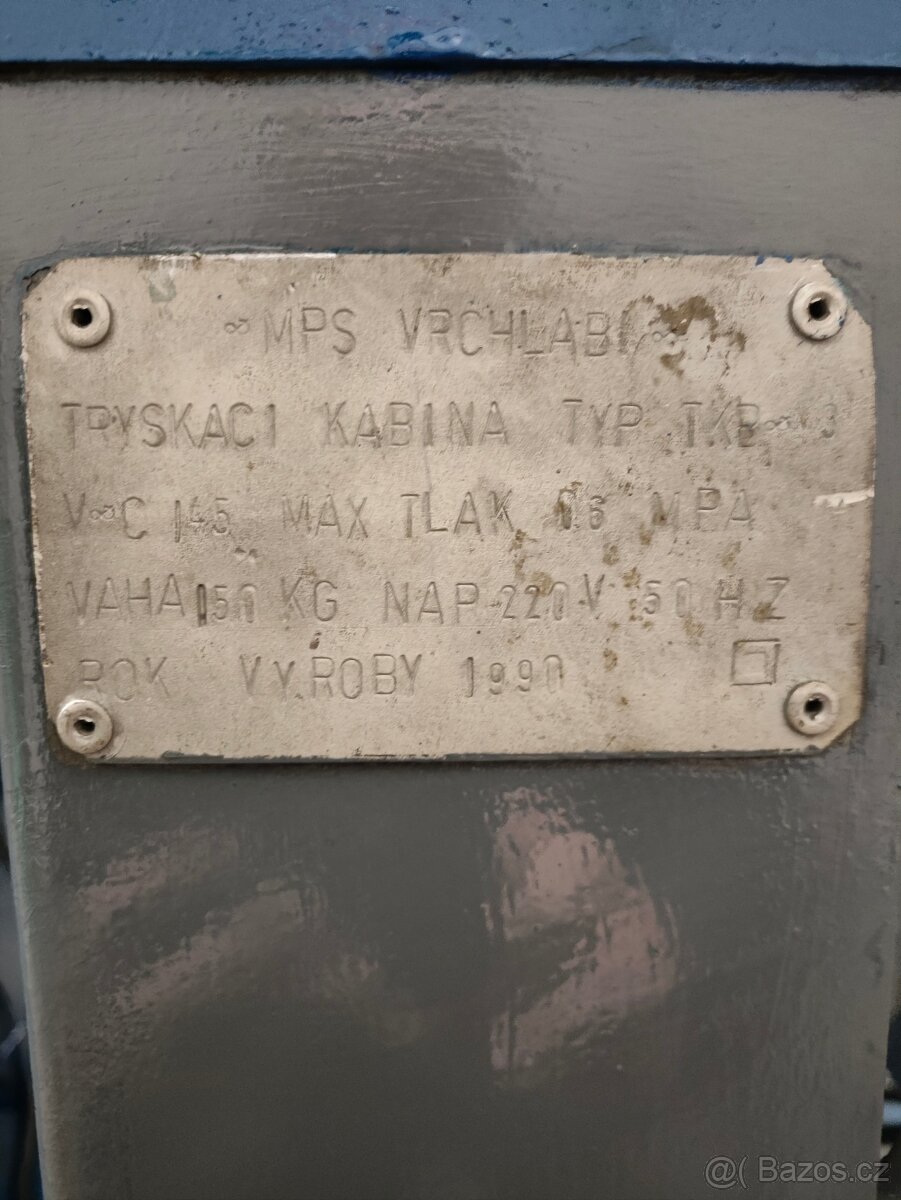 PÍSKOVACÍ, TRYSKACÍ KABINA TKB 3 + FILTRACE POC 6 - 4