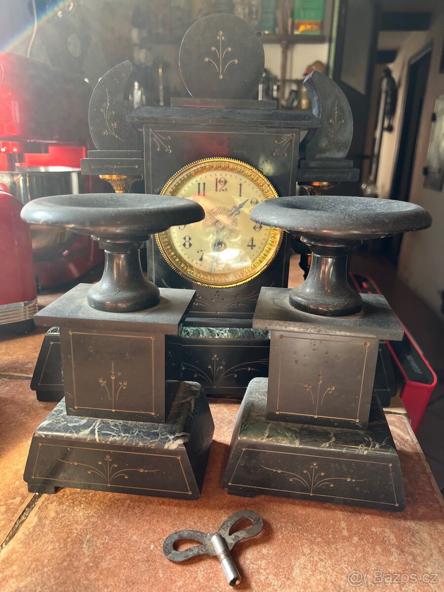 Starožitné krbové hodiny - 4