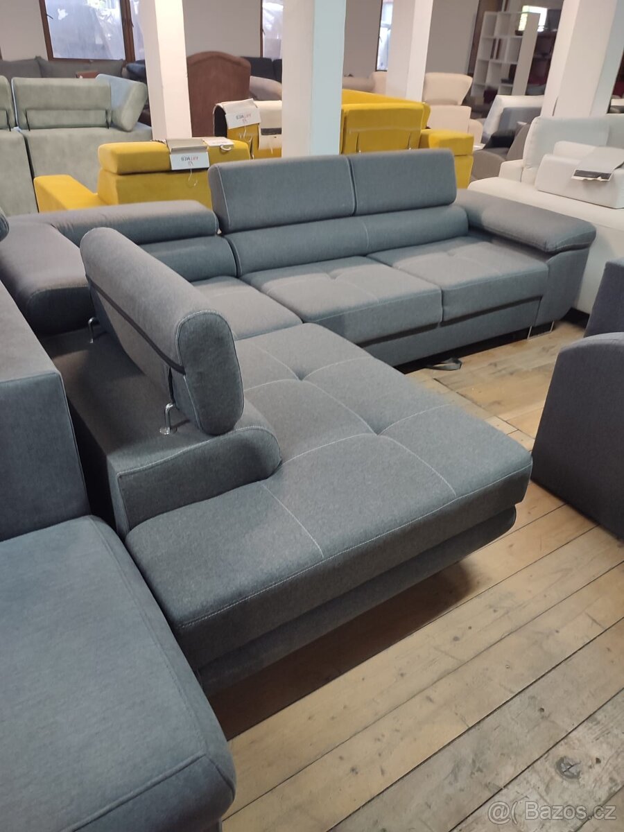 TOTÁLNÍ VÝPRODEJrohová sedací souprava - 4