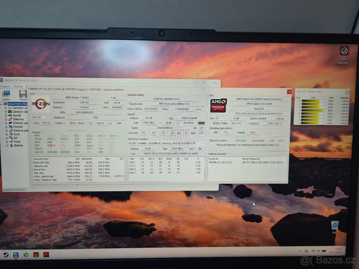 Herní Lenovo Legion 5 – Ryzen 7, RX 6600M 8GB, 1TB SSD - 4