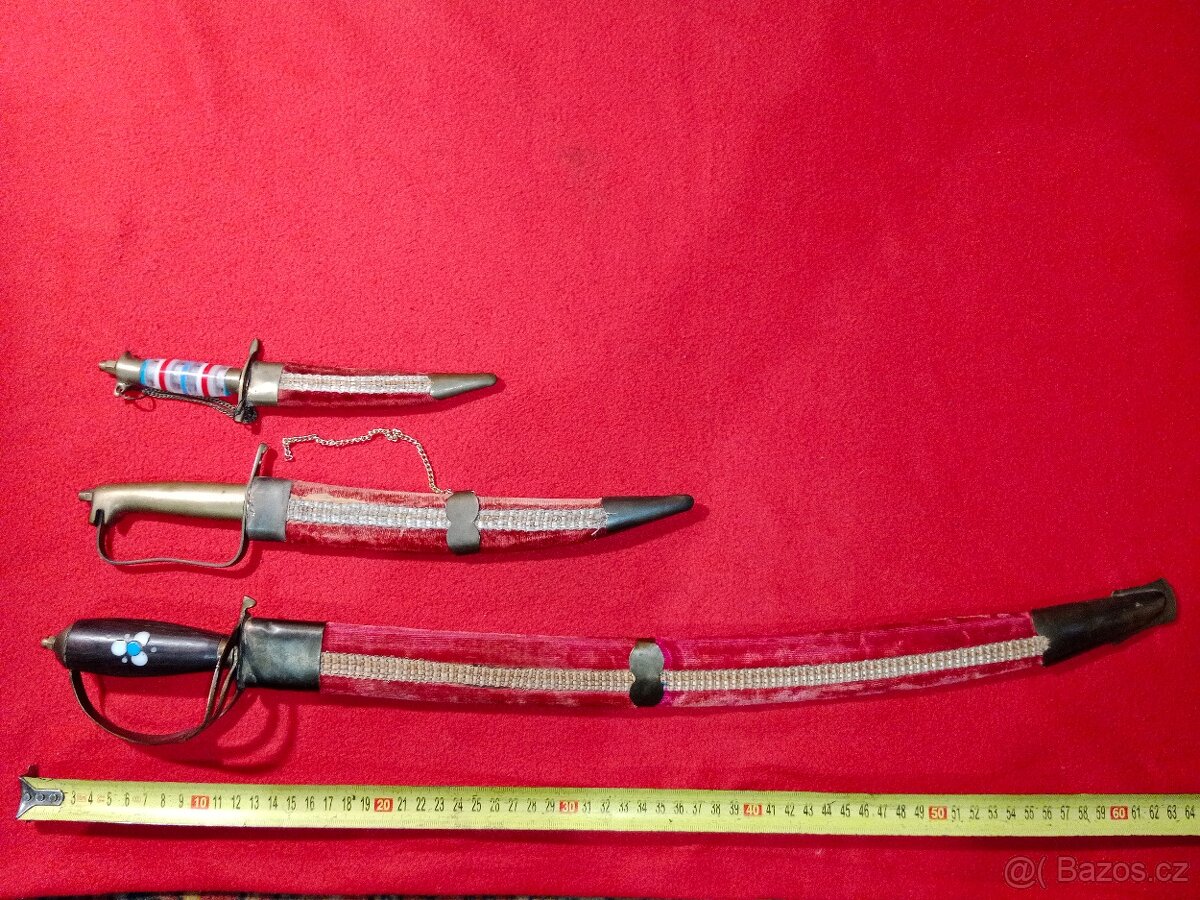 Šavle + dýky 2 ks - vše s pochvami - 4