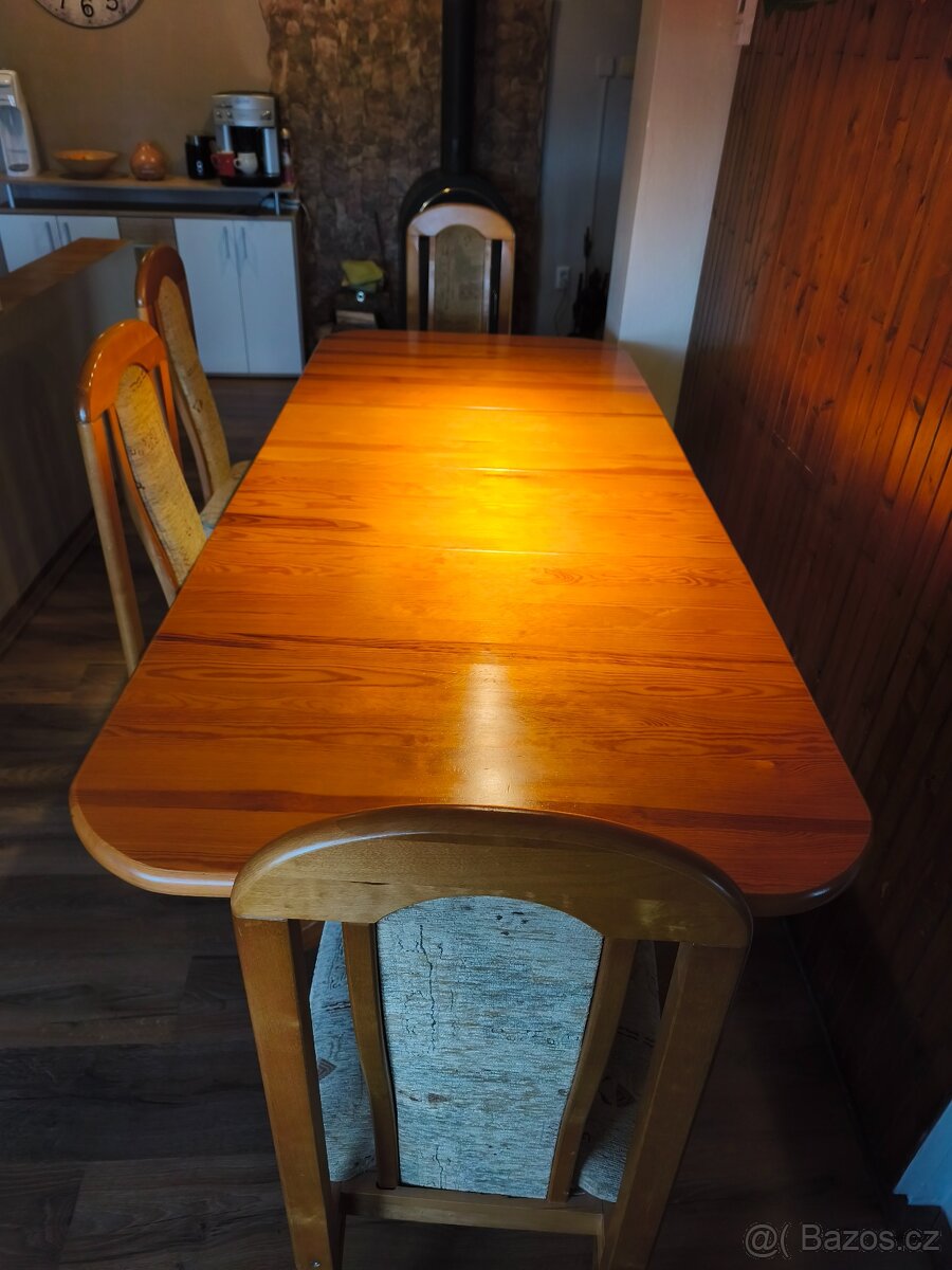 Jídelní stůl masiv+6zidli - 4