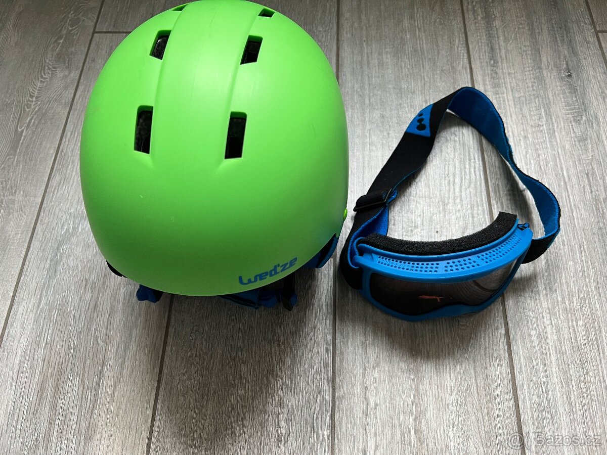 Lyžařské oblečení pro dítě + helma a brýle, rukavice - 4