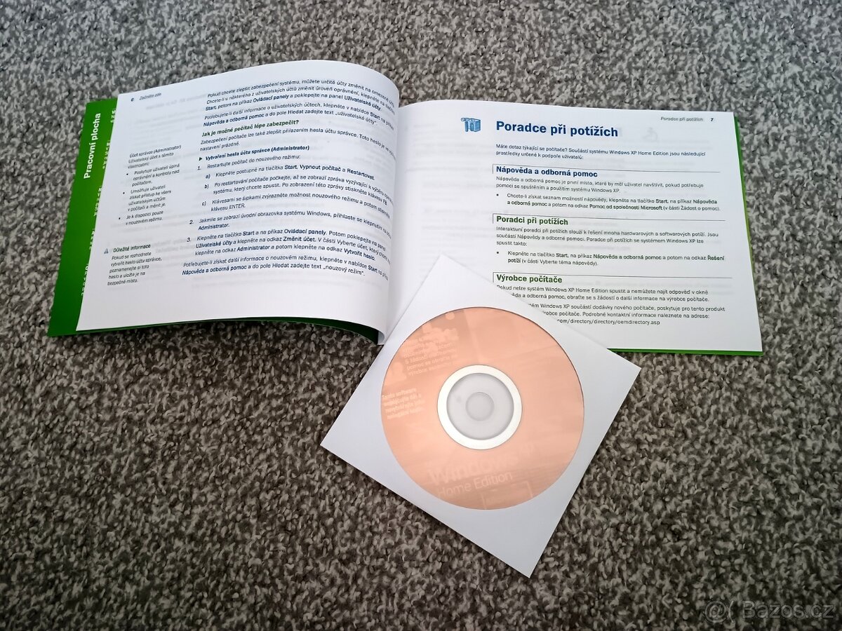 Windows XP originální instalační CD a příručka - 4