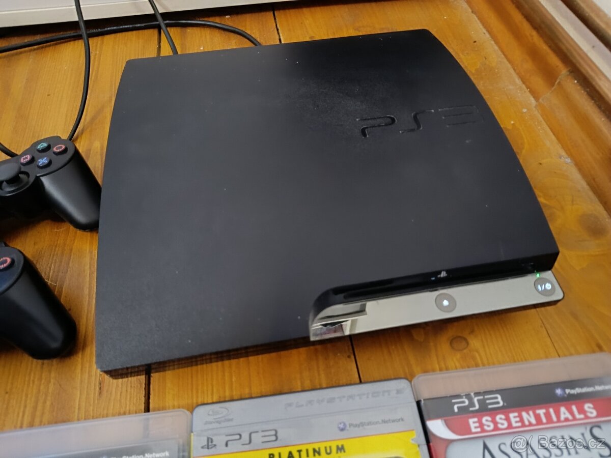 PS3 Slim 320GB, 2x ovladač + 6 her / PlayStation 3 - 4