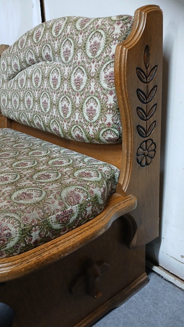 Rustikální rohová lavice+2stoličky+rozkl.stůl - 4