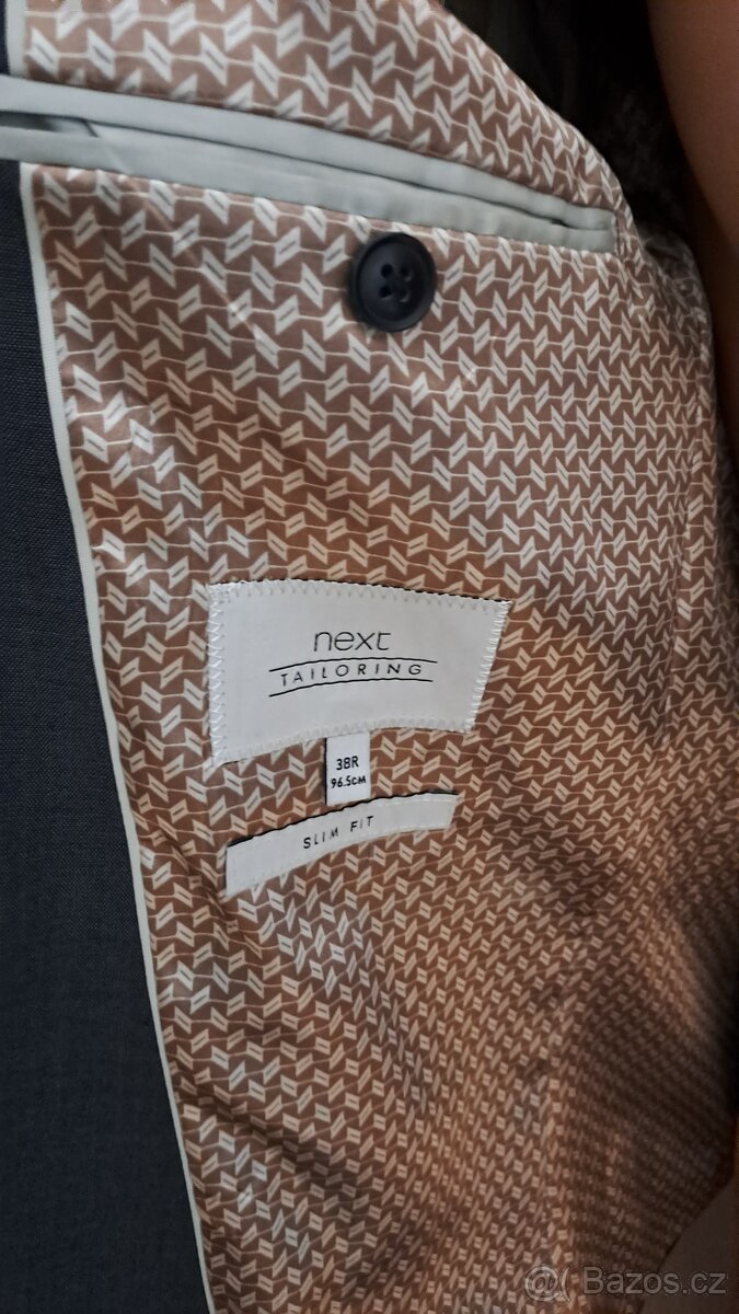 Pánské slim formální sako Next/38R-M/2x52cm - 4
