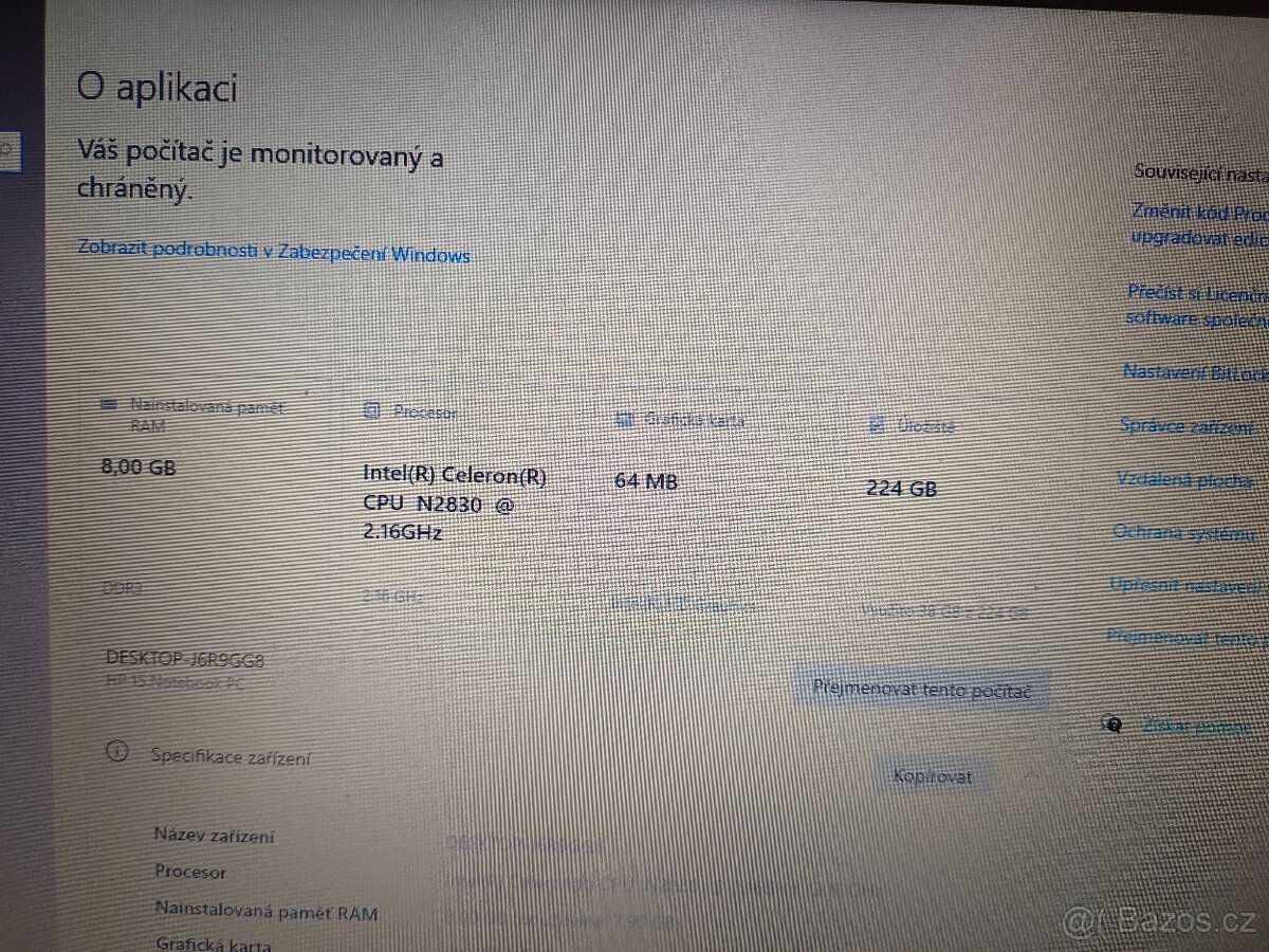 Krásný HP 8gb RAM/256gb SSD - 4