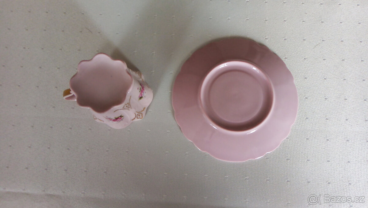 Růžový porcelán - mocca šálek - 100 ml - 4