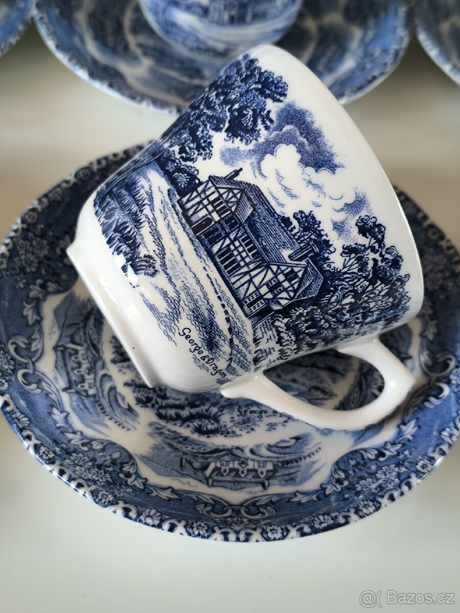 Kávová/čajová souprava - anglický porcelán - 4