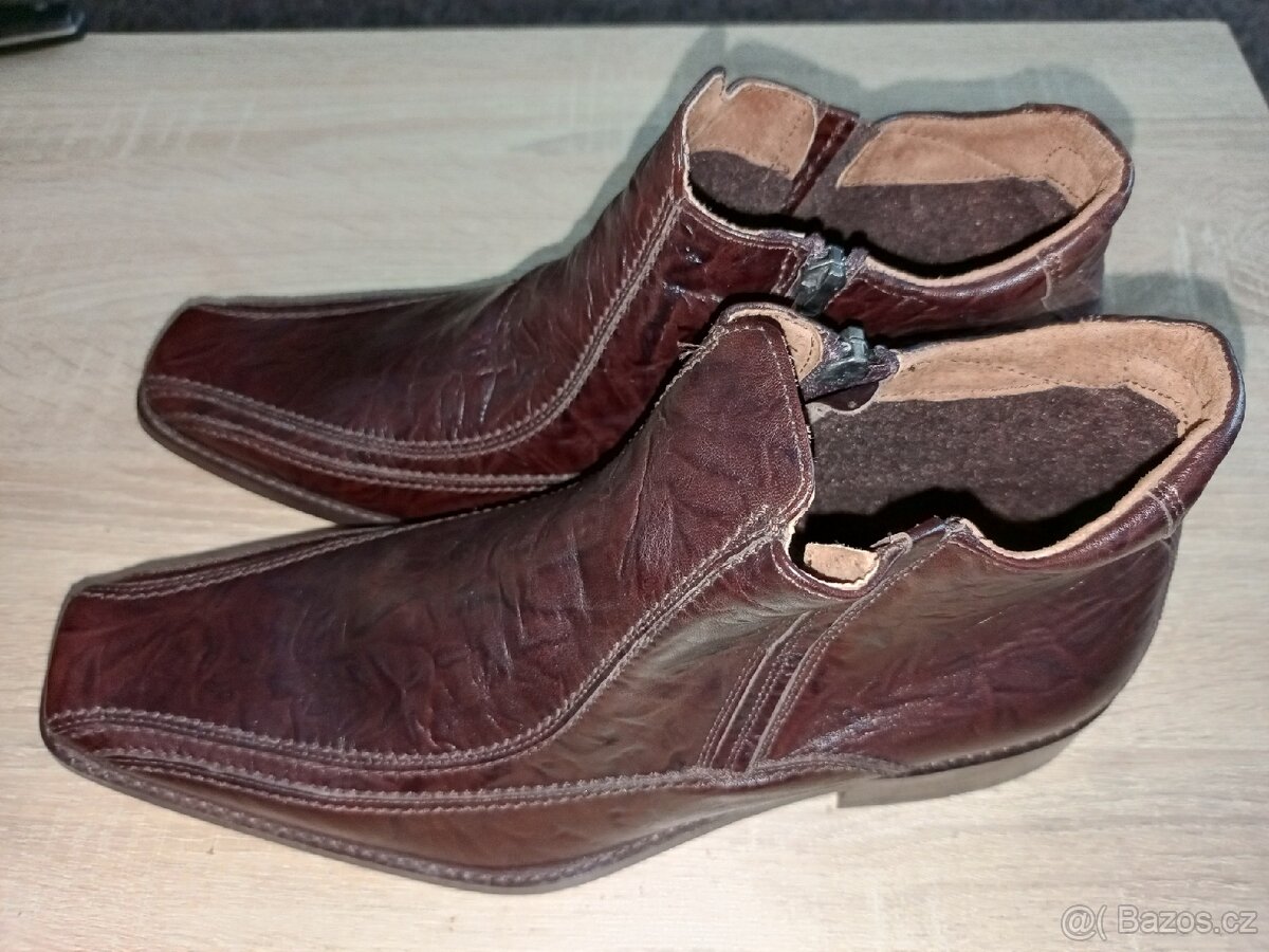 Kožené polobotky Gino Rossi – vel. 42 – NOVÉ - 4