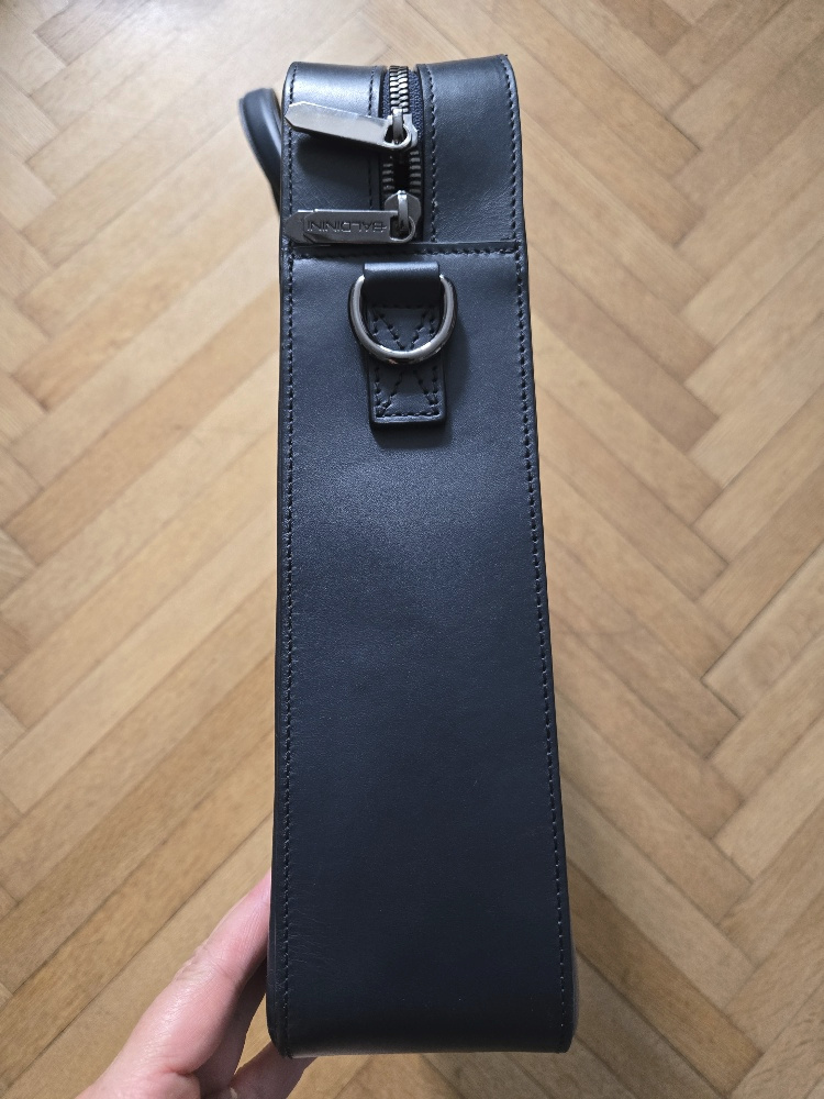 Pánská kožená taška Baldinini tmavě modrá - 4