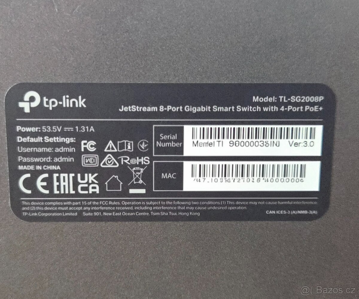 TP-Link TL-SG2008P POE+ Switch - 4