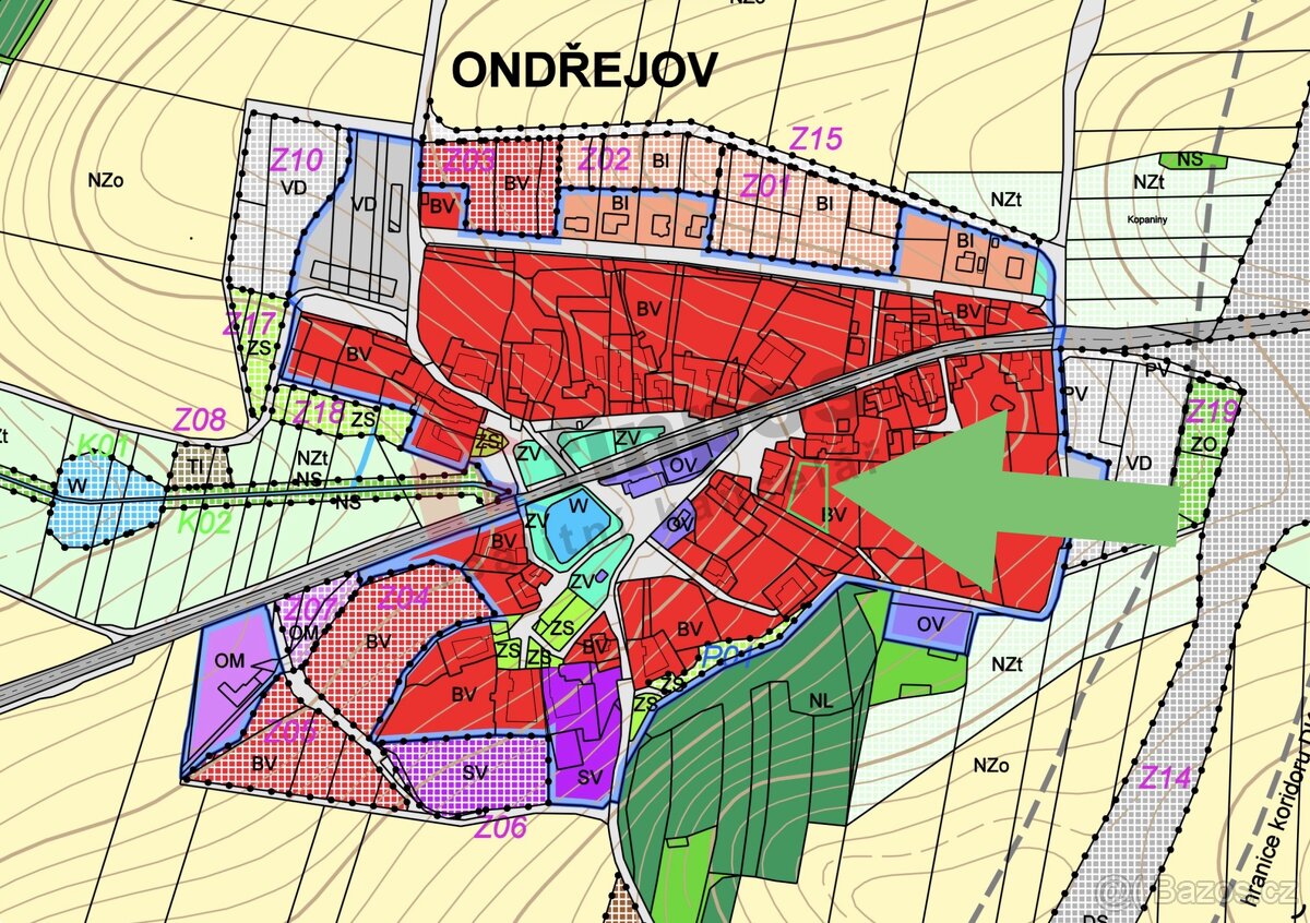 Prodej stavebního pozemku v Ondřejově u Pelhřimova – pohled 4