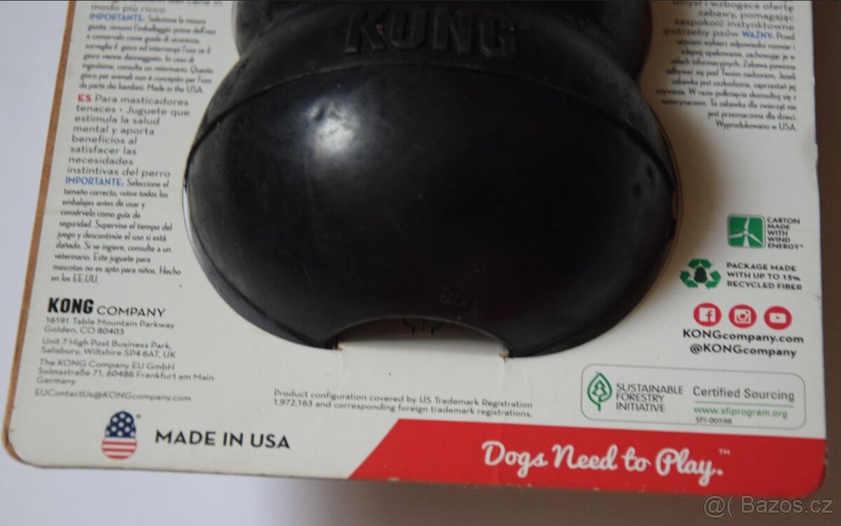 Hračka KONG EXTREME XL velmi odolná pro rasy BULL apod. - 4