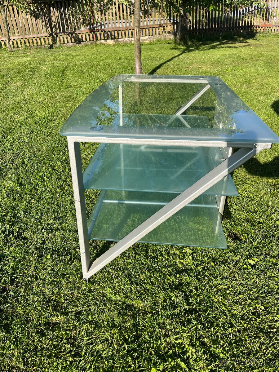 📺 Prodám TV stolek – kov/sklo/dřevo, moderní design - 4