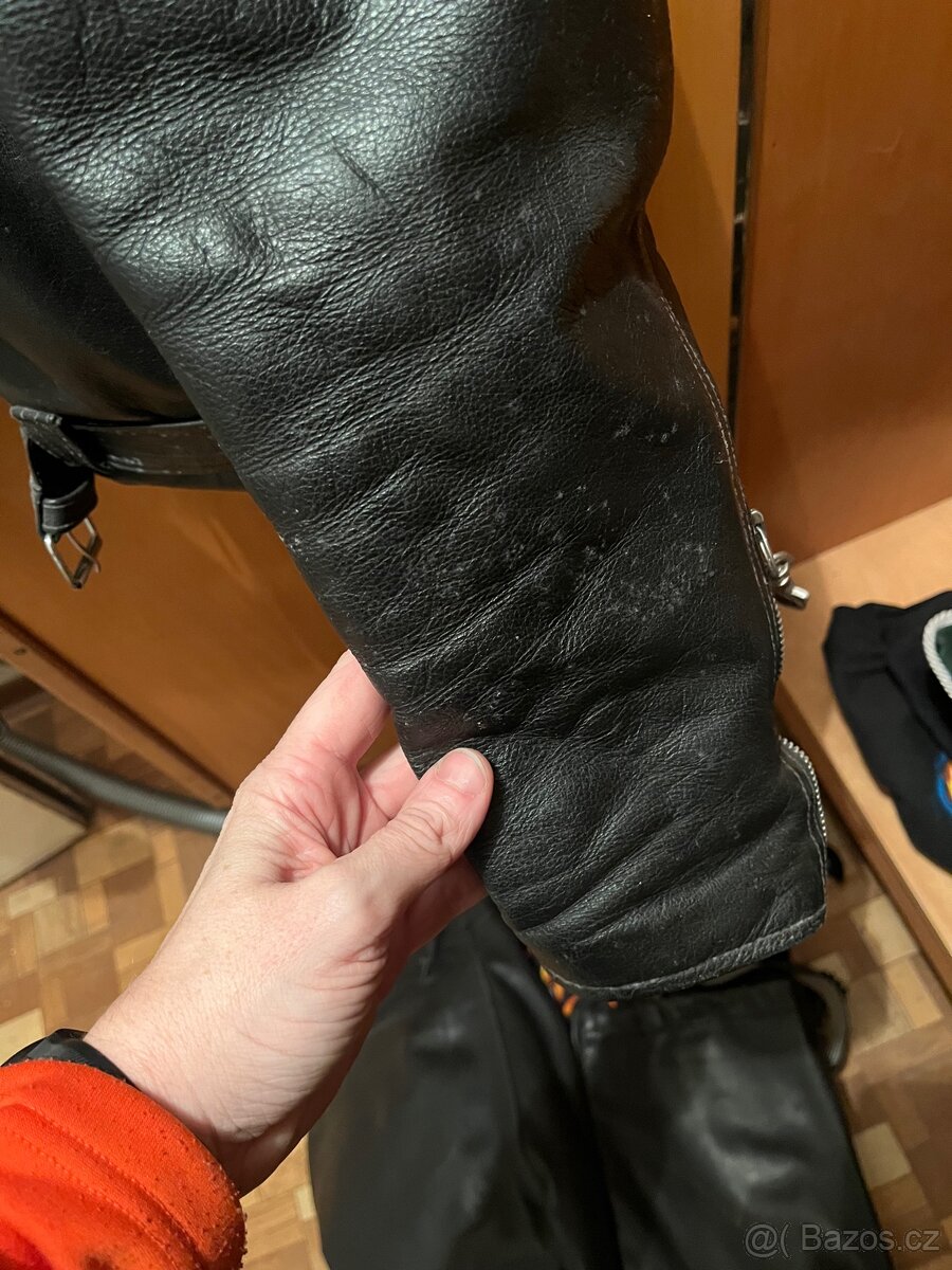 Kožená bunda na motorku PGI s Harley Davidson - 4