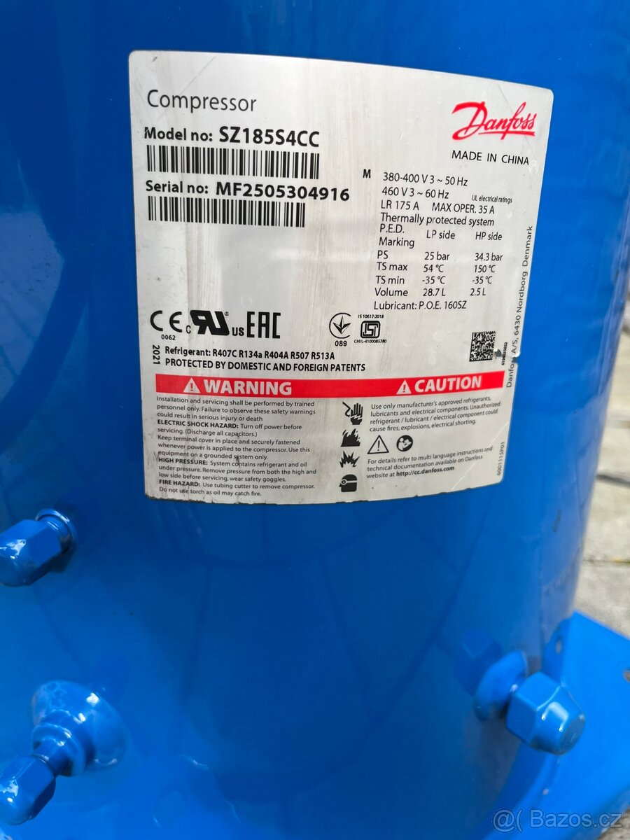 Prodám kompresor Danfoss SZ185S4CC - 4