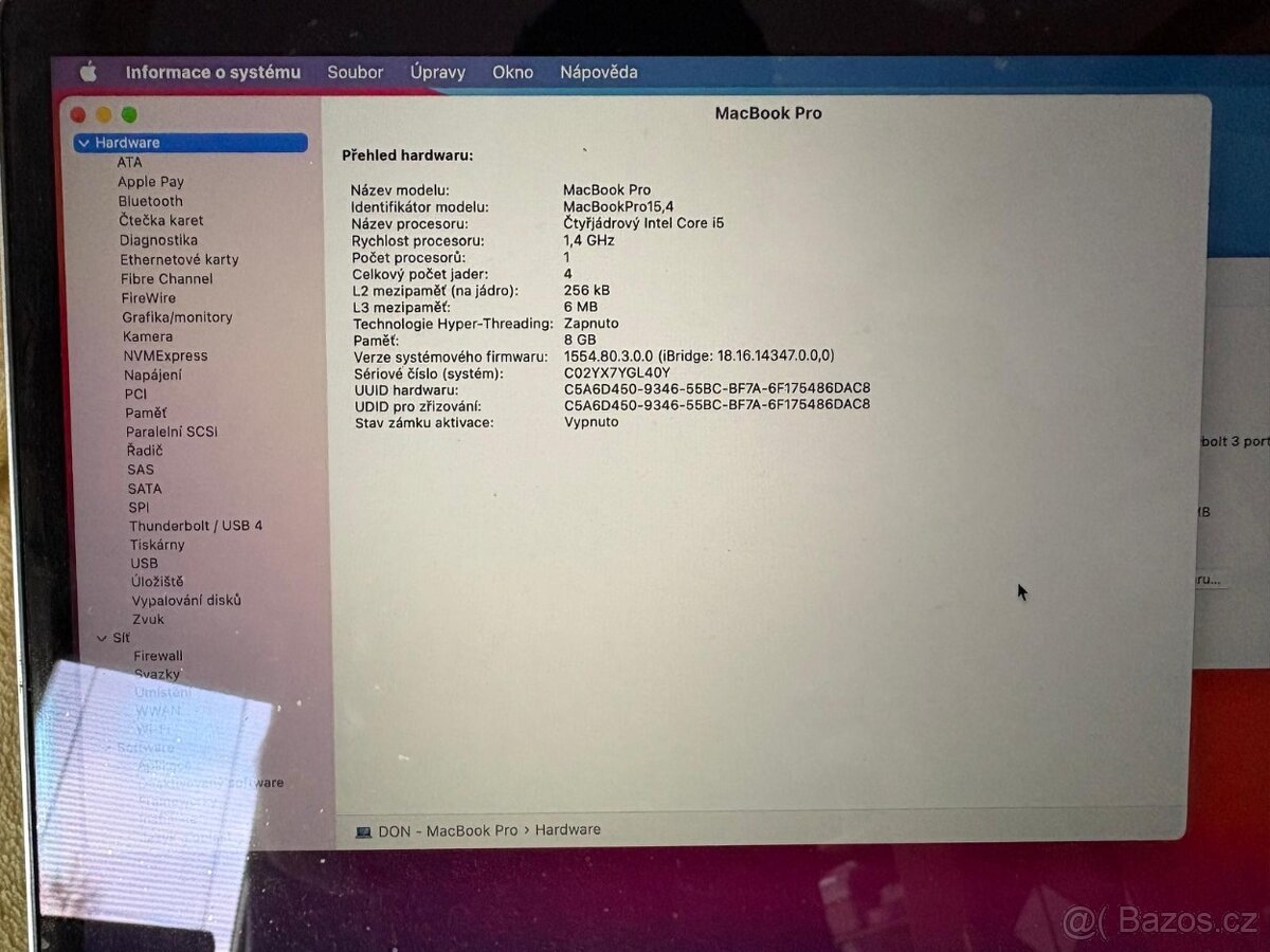 MacBook Pro 13" (2019) i5 / 8GB RAM - 4