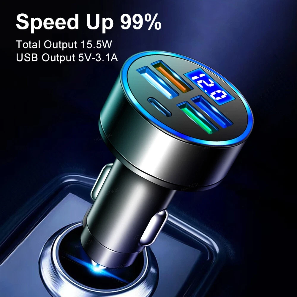Nabíječka do auta s 4xUSB a USB-C - 4