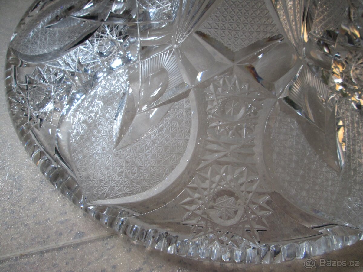 Servírovací mísa broušené sklo - 4