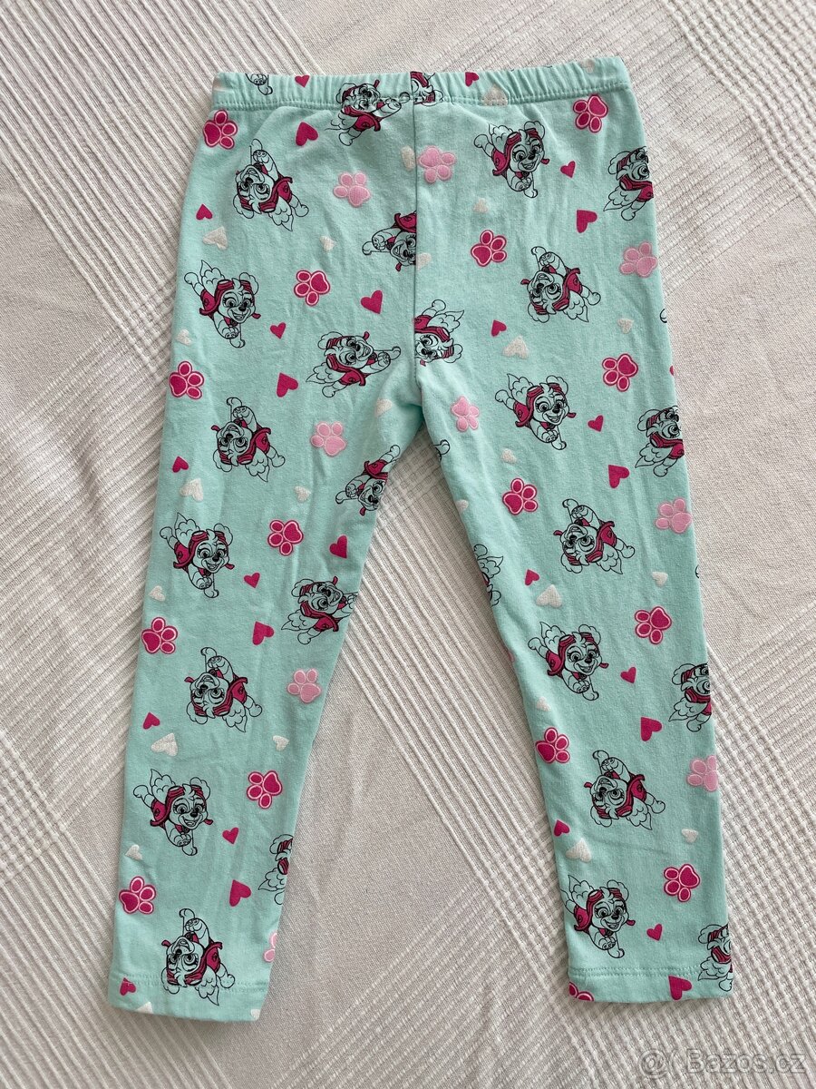 Tyrkysové dívčí legíny Tlapková patrola - Skye vel. 98/104 - 4