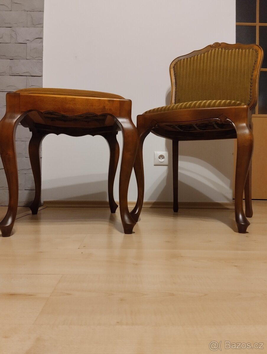 Barokní židle, rustikální, starožitný nábytek - 4