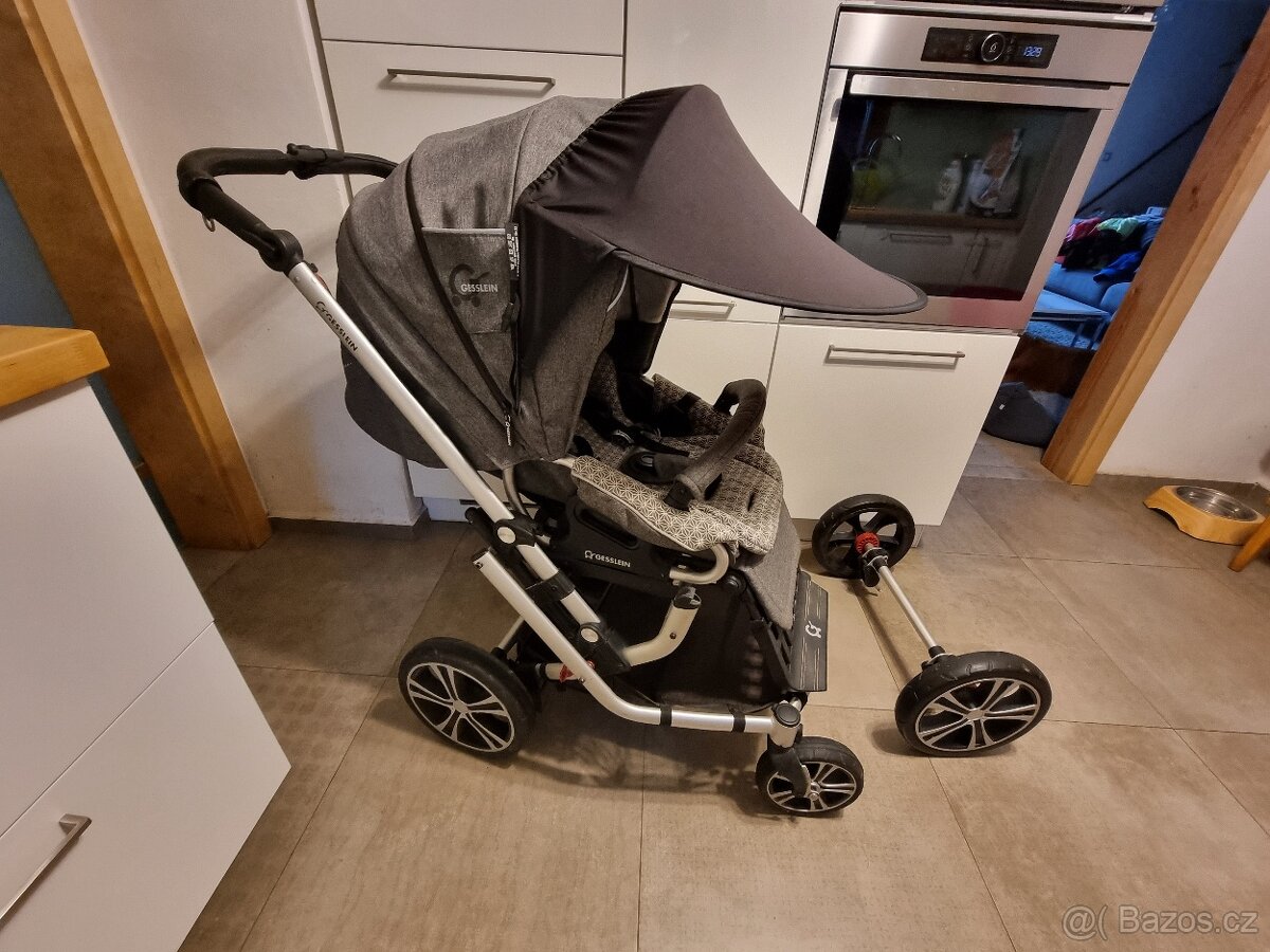 Kočárek Gesslein F6 Air+ ,kožené madlo, C1-Lift taška - 4