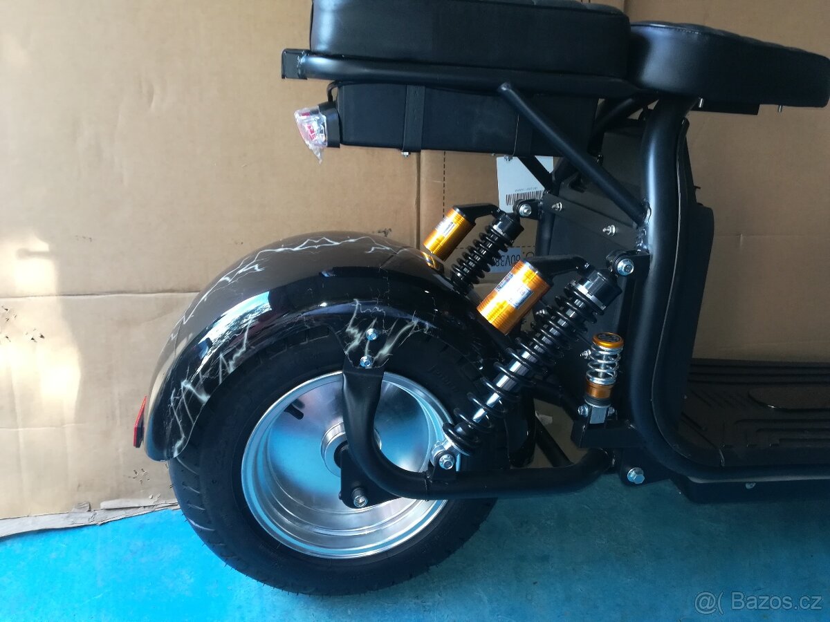 Elektrická kolobežka choper -skůtr 3000watů baterie 30ah - 4