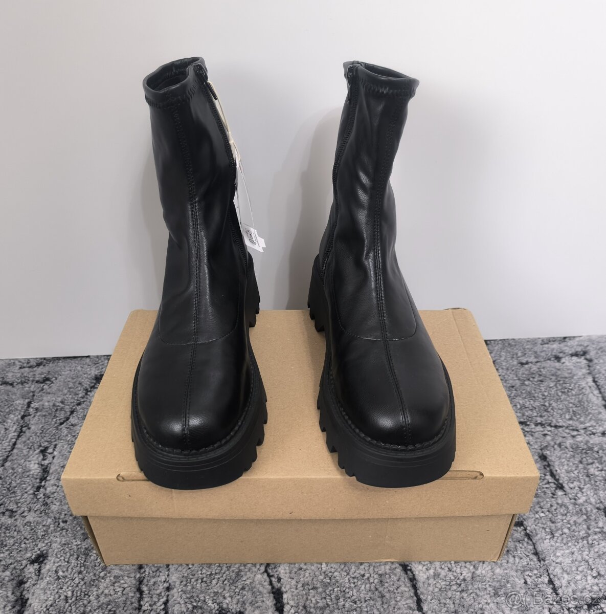 Nové dámské kotníkové boty na platformě - 4